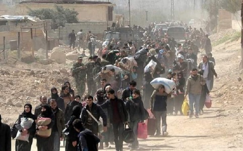 Peste 133.000 de persoane au fugit din regiunea Ghouta de Est a Siriei în ultima lună


