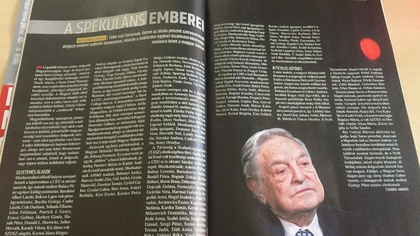 Revista ungară proguvernamentală Figyelo publică o listă de ”mercenari” plătiţi de Soros