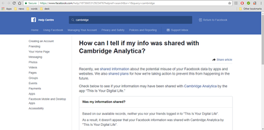 Cum poţi să afli dacă firma Cambridge Analytica are datele tale de pe Facebook