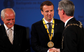 Macron, distins la Aaachen cu Premiul Carol cel Mare