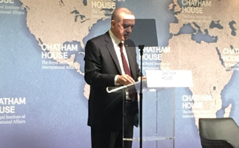 SUA s-au discreditat ca mediator în Orientul Mijlociu, denunţă Erdogan la Chatham House