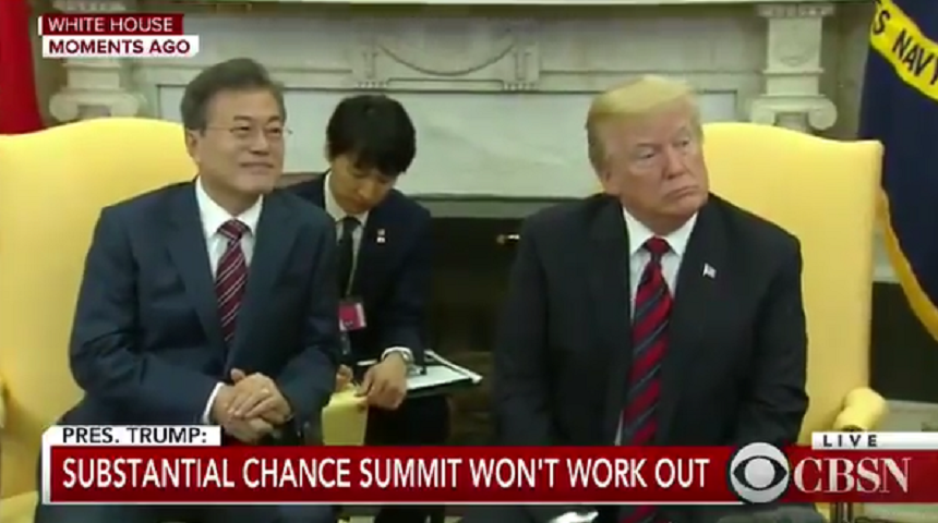 UPDATE Trump evocă, într-o întâlnire cu Moon Jae-in la Casa Albă, o posibilă amânare a summitului său cu Kim în Singapore