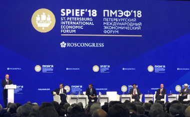 Macron îndeamnă, la Sankt Petersburg, întreprinderile franceze să investească mai mult în Rusia