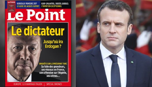 Macron cataloghează ”inacceptabilă” retragerea unei prime pagini Le Point cu Erdogan şi titlul ”Dictatorul”, folosită ca afiş de chioşcuri de ziare