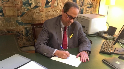 Quim Torra formează un nou executiv catalan, fără separatişti încarceraţi sau exilaţi