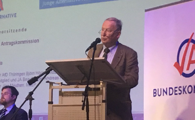 Hitler şi naziştii reprezintă doar o mică parte din istoria ilustră a Germaniei, spune liderul AfD Alexander Gauland la congresul organizaţiei de tineret