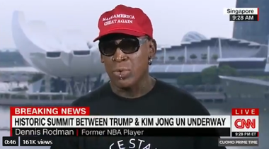 Rodman spune că a fost sunat de la Casa Albă pentru ca să i se spună că Trump este mândru de el
