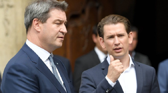 Kurz îi primeşte pe bavarezi într-un Consiliu al Miniştrilor comun la Linz şi agită spectrul unei ”catastrofe” migratorii