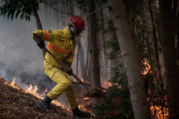 Portugalia: Peste 1.150 de pompieri au fost mobilizaţi pentru a stinge un incendiu de vegetaţie care arde de patru zile; 25 de persoane aau fost rănite