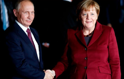 Putin a ajuns la Berlin pentru întâlnirea cu Merkel; liderul rus susţine că gazoductul Nord Stream 2 este un proiect „pur economic” şi că tranzitul de gaze din Ucraina nu se va opri

