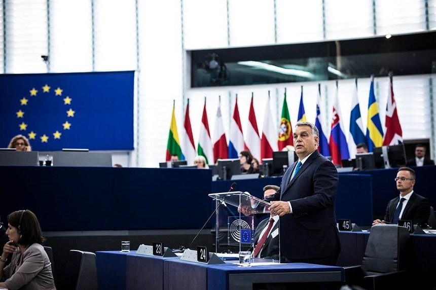 Viktor Orban a denunţat şantajul "pro-imigraţie" în faţa Parlamentului european de la Strasbourg 