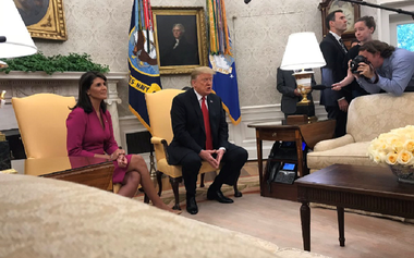 UPDATE - Ambasadoarea SUA la ONU Nikki Haley demisionează, Trump îi acceptă demisia