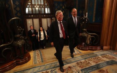Bolton discută cu Lavrov despre retragerea SUA din Tratatul INF, după ce a discutat cu Nikolai Patruşev ”iniţiative vizând să creeze o atmosferă de încredere şi să consolideze cooperarea între Rusia şi SUA”