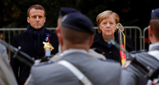 Merkel şi Macron, vizaţi de contestări pe plan intern, fac front comun pe tema Europei