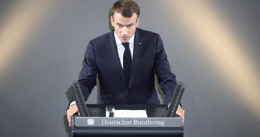 Macron pledează în Bundestag în favoarea unei relansări a unei Europe care să evite un ”haos” mondial