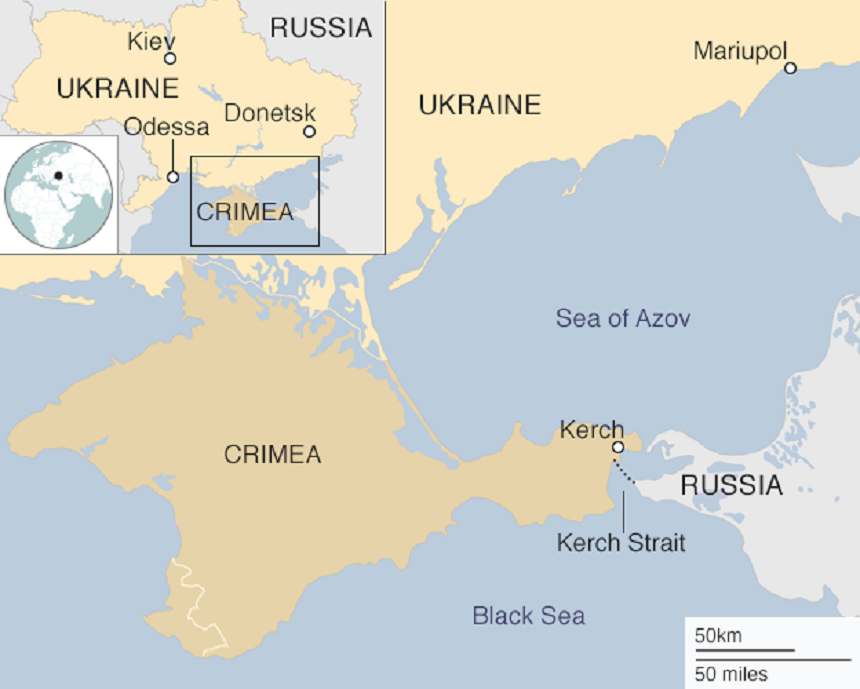 Marinarii ucraineni reţinuţi în incidentul armat din largul Crimeei ar putea fi arestaţi marţi