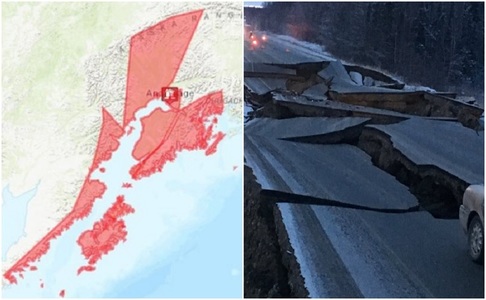 Cutremur cu magnitudinea 7 în Alaska. Mai multe drumuri şi poduri au fost închise, numeroase clădiri au suferit pagube materiale. VIDEO