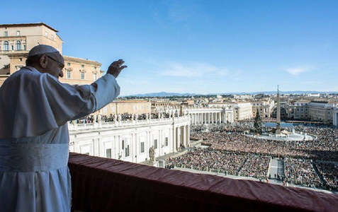 Papa Francisc elogiază diferenţele în binecuvântarea ”urbi et orbi” de Crăciun