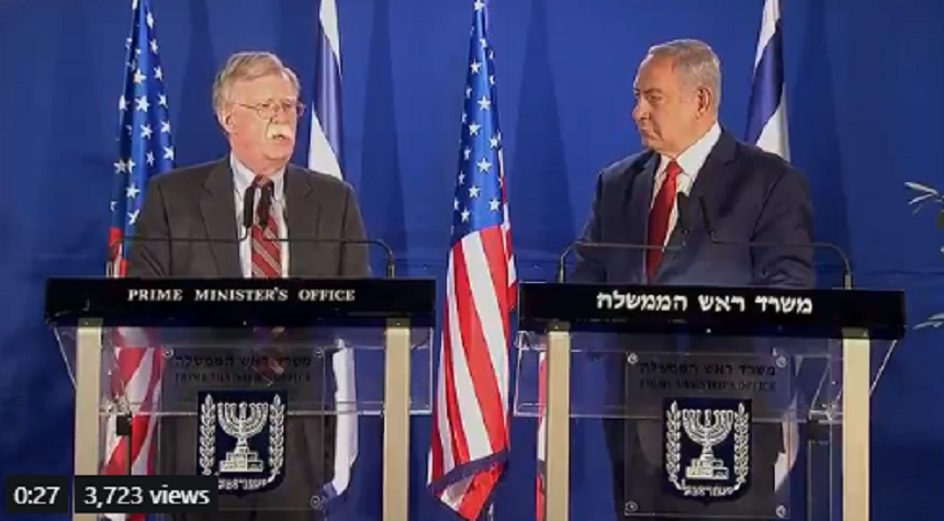Bolton evocă în Israel ”condiţii” prealabile retragerii din Siria