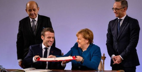 Macron şi Merkel semnează, în faţa ”ameninţărilor”, un tratat de convergenţă