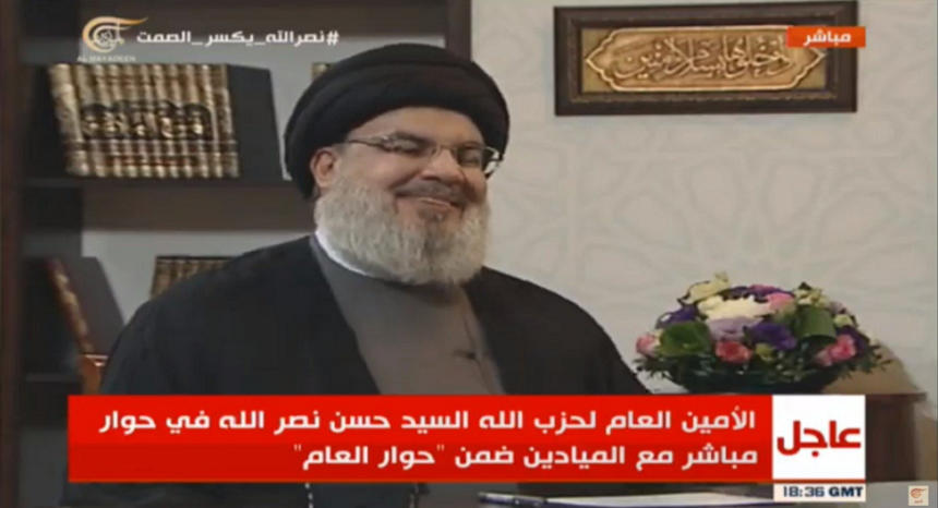 Liderul Hezbollah Sayyed Hassan Nasrallah ameninţă cu atacuri asupra oraşului israelian Tel Aviv, ca represalii ale ”axei rezistenţei” alcătuită din Iran, Siria şi gruparea şiită faţă de atacuri aeriene israeliene în Siria