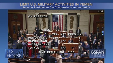 Trump primeşte o nouă lovitură în Camera Reprezentanţilor, care îndeamnă într-o rezoluţie la retragerea ajutorului american acordat Arabiei Saudite în Războiul din Yemen