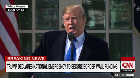 Trump declară ”urgenţa naţională” pentru a-şi construi zidul împotriva imigranţilor la frontiera cu Mexicul