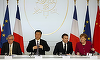 Emmanuel Macron, Angela Merkel, Jean-Claude Juncker şi Xi Jinping schiţează, într-un minisummit fără precedent la Palatul Elysée, un front comun de salvare a multilateralismului 