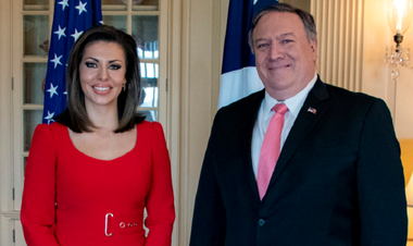 Morgan Ortagus, o specialistă în securitatea naţională, obişnuită a platourilor postului Fox News, numită purtătoare de cuvânt a diplomaţiei americane