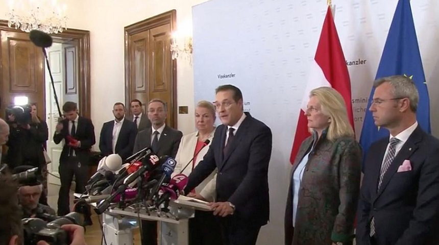 Coaliţia de dreapta-extremă dreapta din Austria se rupe prin retragerea miniştrilor FPÖ din Guvern, în urma Ibiza-gate