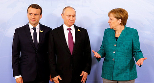 Macron şi Merkel îi cer lui Putin ”gesturi” în favoarea unui dialog în estul Ucrainei