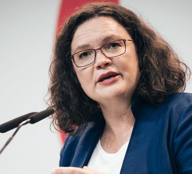 Şefa social-democraţilor germani, Andrea Nahles, şi-a anunţat demisia