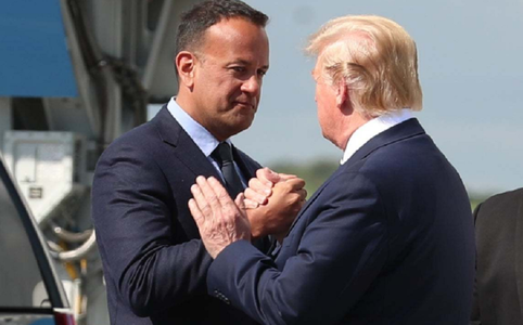 Trump, în prima sa vizită în Irlanda, după comemorarea ”Zilei Z” la Portsmouth, unde a discutat zece minute cu Merkel