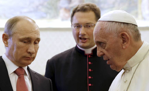 Putin, în vizită la Roma pentru îmbunătăţirea relaţiilor Rusia – Italia şi o întâlnire cu Papa Francisc