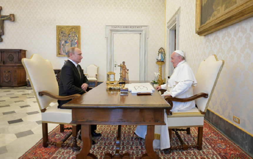 Putin, în vizită-fulger la Vatican şi Roma