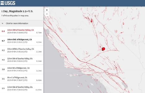 Cutremur de magnitudinea 6,4 în statul american California