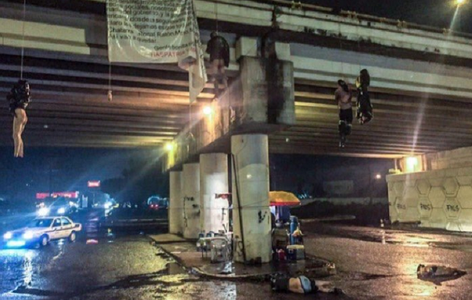 Cartelul mexican Jalisco New Generation spânzură cadavre de un pod în oraşul Uruapan, într-o demonstaţie înfricoşătoare de forţă