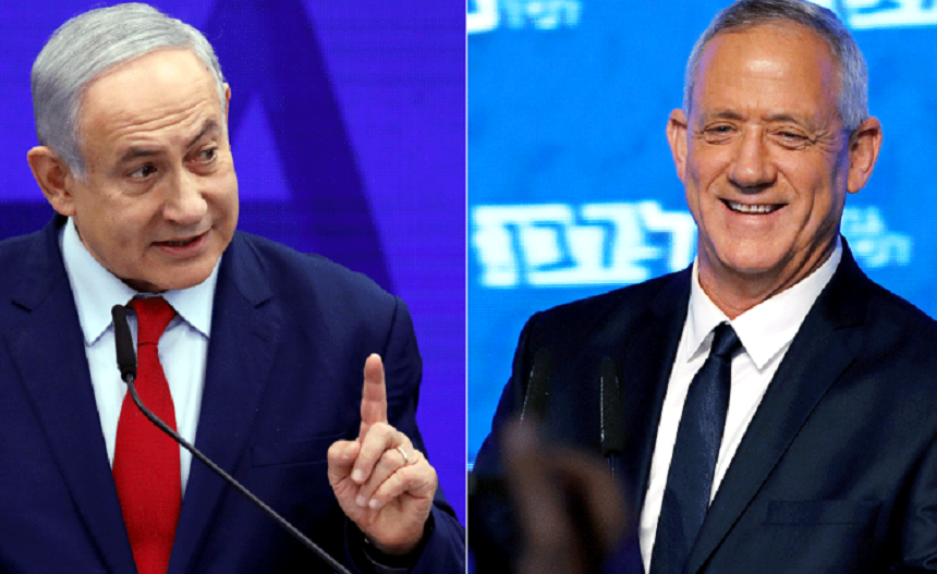 Netanyahu şi Gantz aşteaptă rezultatul alegerilor legislative, strânse şi care anunţă negocieri dificile în vederea formării unui nou guvern