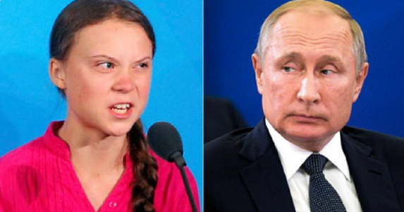 ”Fetiţa drăguţă” Greta Thunberg îl ironizează pe Putin pe Twitter