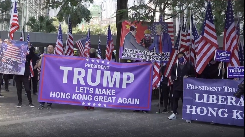 Manifestaţii ample în Hong Kong, după ce sute de persoane i-au mulţumit lui Trump în faţa Consulatului american