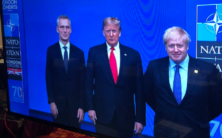 Întâlnire foarte discretă între Boris Johnson şi Donald Trump în marja summitului NATO, în plină campanie electorală în Marea Britanie