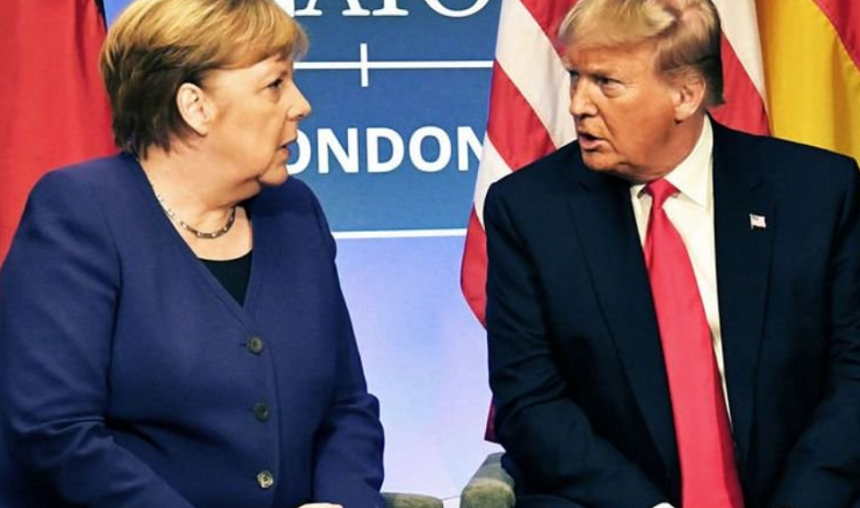 Trump şi Merkel nu-şi afişează disensiunile în marja summitului NATO şi îşi exprimă optimismul pe tema negocierilor comerciale între SUA şi UE
