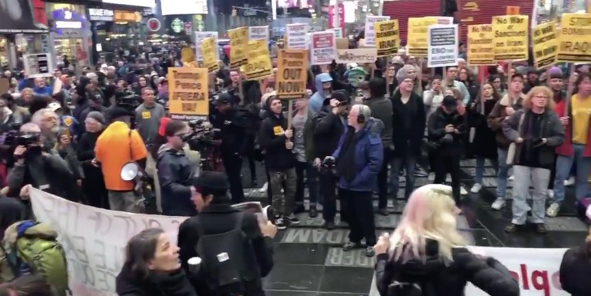 Manifestaţii în marile oraşe americane: Nu vrem război cu Iranul - VIDEO