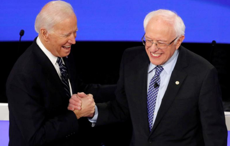 Bernie Sanders, cot la cot cu Joe Biden în vederea alegerilor primare democrate, relavă un sondaj Reuters/Ipsos