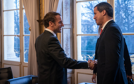 Juan Guaido, primit de Emmanuel Macron la Palatul Elysée, după o întâlnire cu Boris Johnson la Londra şi o participare la Forumul de la Davos