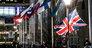 Union Jack retras de la sediile Consiliului European şi Parlamentului European de la Bruxelles