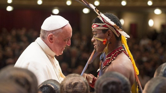 Papa Francisc îndepărtează ideea ordinării bărbaţilor căsătoriţi ca preoţi şi a femeilor ca diacon în Amazonia 