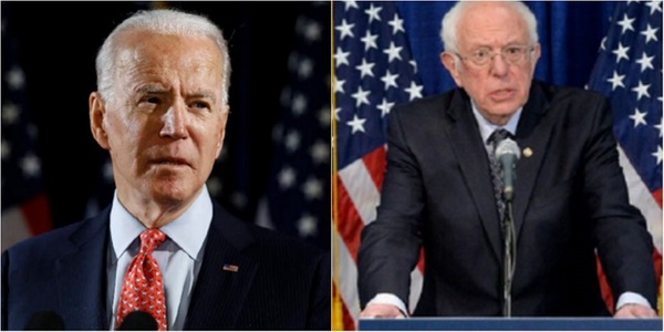 Prima dezbatere dintre democraţii Joe Biden şi Bernie Sanders, fără public, transmisă online