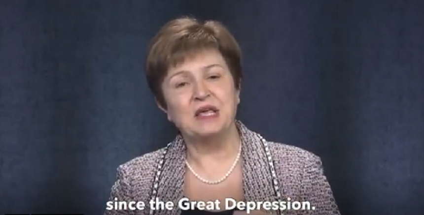 Recesiunea provocată de covid-19 în 2020, ”cea mai gravă criză de la Marea Depresiune” din 1929, avertizează directoarea FMI Kristalina Gheorghieva