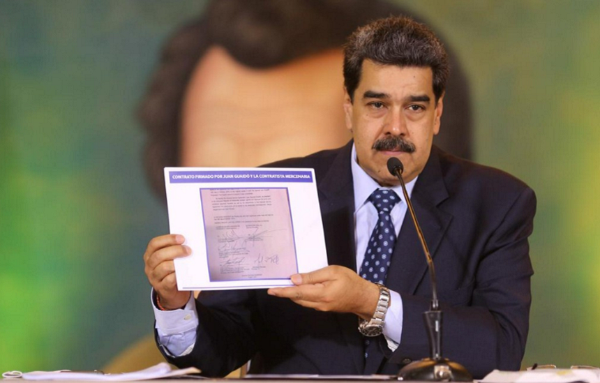 Guaido a semnat cu Jordan Goudreau de la Silvercorp SUA un contract în valoare de 213 milioane de dolari în vederea îndepărtării lui Maduro de la putere şi evacuării sale din ţară prin aeroportul din Caracas de către un comando, arată acordul de 42 de pagini dezvăluit de Washington Post